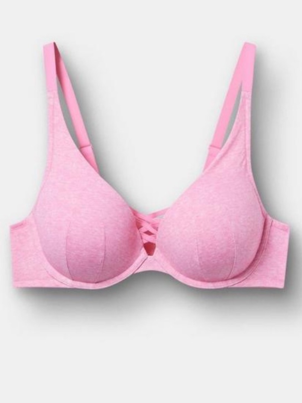 Torrid XO Plunge Push-Up High Apex Bra – 38DD – Camellia Rose Heather – NWT